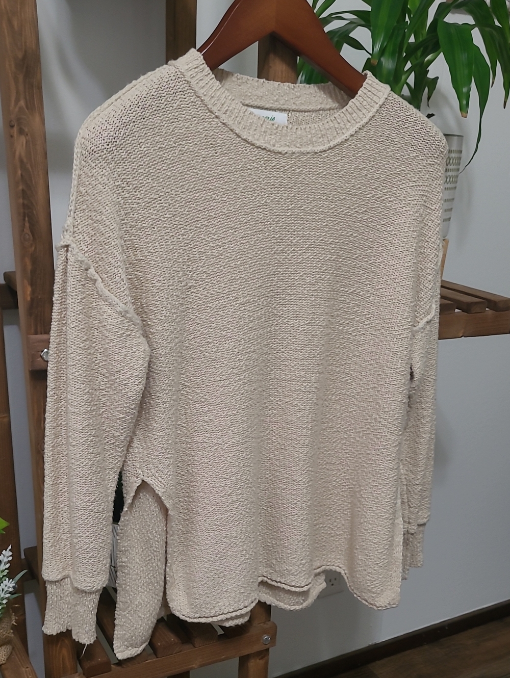 Aerie Split Hem Oversized Sweater - Picture 2 of 7